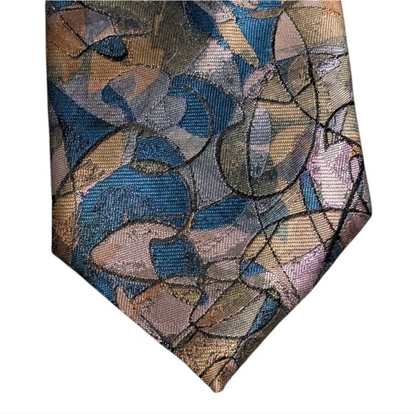 Oscar de la Renta Other - Vintage Oscar De La Renta Studio men's tie abstract art to wear polyester USA